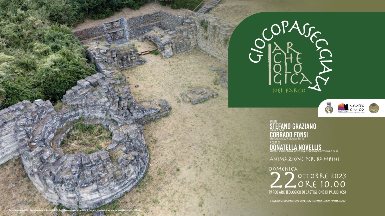 Gioco Passeggiata Archeologica 2023 - Parco Archeologico di Castiglione di Paludi